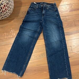 AE Dark Blue Straight Leg Women's Jeans